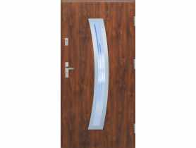 Drzwi zewnętrzne stalowo-drewniane Disting Otello 02 Dąb złoty 90 cm prawe KR CENTER