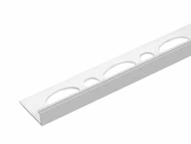 Profil do glazury PVC ozdobny 10 mm trójkąt 2,5 m biały CEZAR