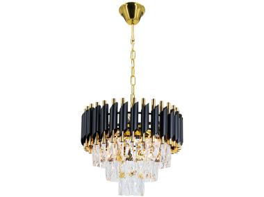 Zdjęcie: Lampa wisząca Toledo 4-punktowa czarno-złota ELEM