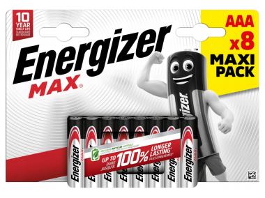 Zdjęcie: Baterie alkaliczne MAX AAA/R3 LR03 1,5 V 8 szt. ENERGIZER
