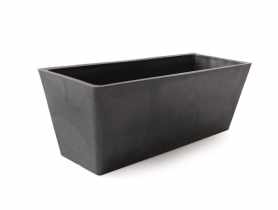 Doniczka 35x14x13 cm czarna prostokątna TIN TOURS