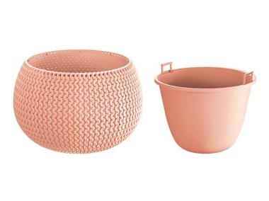 Zdjęcie: Doniczka Splofy Bowl brzoskwiniowy 29 cm PROSPERPLAST