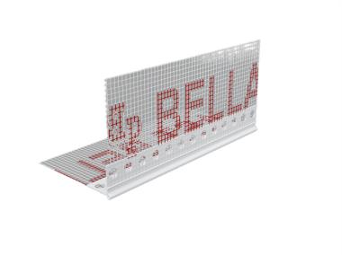 Zdjęcie: Kątownik PVC z grzbietem 4 mm z siatką BP23 S L250 biała BELLA PLAST
