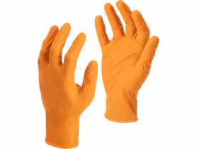 Rękawice nitrylowe pomarańczowe, 50 szt., pudełko, "8", CE, LAHTI PRO