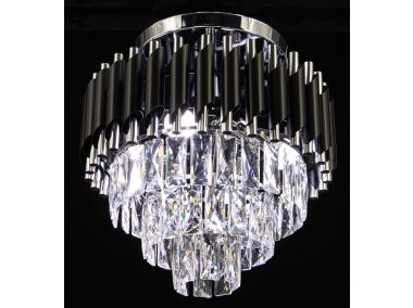 Zdjęcie: Lampa wisząca Toledo 6-punktowa 50 cm czarno-chromowa ELEM