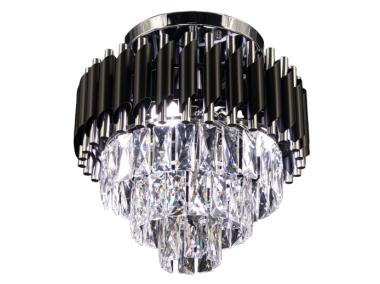 Zdjęcie: Lampa wisząca Toledo 6-punktowa 50 cm czarno-chromowa ELEM