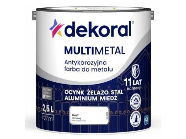 Zdjęcie: Farba do metalu Multimetal Antykorozyjna Biały 2,5 L DEKORAL