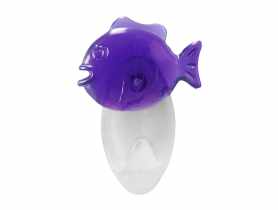 Wieszaczek samoprzylepny Fish 2 szt. fioletowy BISK