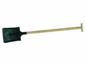 Łopata węglowa z trzonem drewnianym długość 125 cm, 315x240 mm PROFIX