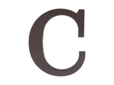 Zdjęcie: Litera "C" plastikowa brązowa 90 mm METRO