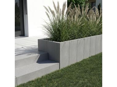 Zdjęcie: Palisada Slim 8x33x100 adular biało-stalowy na białym cemencie POLBRUK