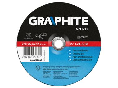 Zdjęcie: Tarcza szlifierska do metalu 230 x 6.4 x 22.2 mm, 27 A24-S-BF GRAPHITE