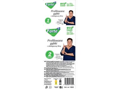 Zdjęcie: Gąbki profilowane z EKO fibrą 2 sztuki FORTE+