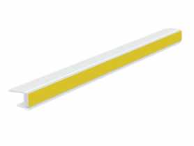 Listwa PVC wykończeniowa typu J, z uszczelką i z taśmą BP5 UD 12,5 mm L250 biała BELLA PLAST