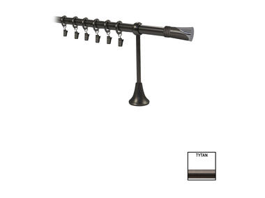 Zdjęcie: Karnisz pojedynczy Victoria fi 19 mm - 320 cm tytan taza KARWEL