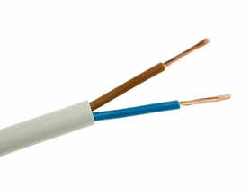 Przewód elektryczny OMYp 2x1,0 biały MERCOR