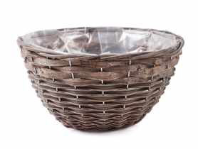 Koszyk do obsadzania kwiatami 30x16 cm okragły TIN TOURS