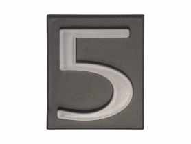 Cyfra 5 PCV samoprzylepna 4x4,7 cm grafit DOMINO