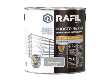 Zdjęcie: Gruntoemalia prosto na rdzę szary 2,5L RAFIL
