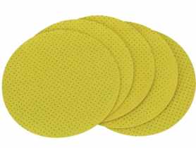 Krążek ścierny żółty perforowany 225 mm G150, 5 sztuk STALCO