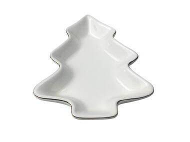 Zdjęcie: Naczynie Choinka ze złotą linią 14x10x2 cm ALTOMDESIGN