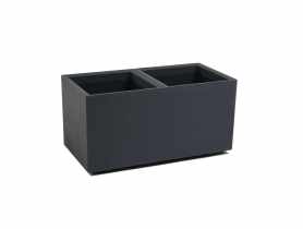 Donica Karo recycled 80x40x40 cm beton antracyt LAMELA