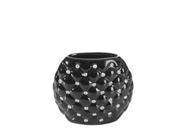 Zdjęcie: Wazon Ava 18x9x15 cm czarny EUROFIRANY