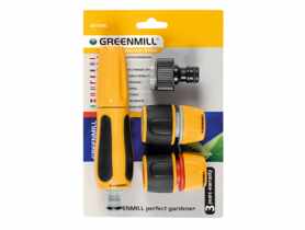 Zestaw złączek na wąż 1/2 na kran 3/4-1/2 GREENMILL AQUASYSTEM