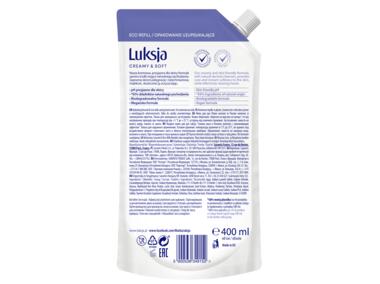 Zdjęcie: Mydło w płynie Creamy & Soft len i mleczko ryżowe 0,4 L zapas LUKSJA