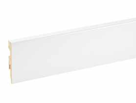 Listwa przypodłogowa MDF Biały RAL 9003 okleina półmat 6x1,1 cm kwadrat R3 220 cm CEZAR