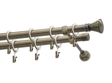 Zdjęcie: Karnisz podwójny Jazz 19/19 mm - 240 cm mosiądz GARDINIA