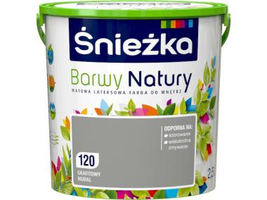 Zdjęcie: Farba Barwy Natury grafitowy mural 120 2,5L ŚNIEŻKA