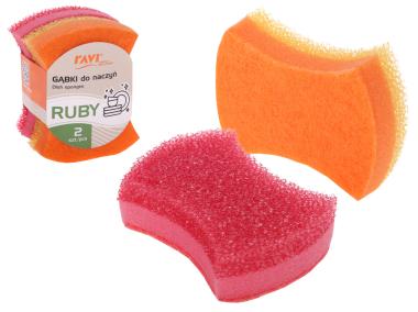 Zdjęcie: Gąbki do naczyń Ruby 2 sztuki 10515 RAVI