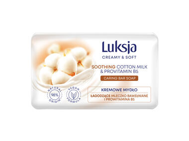 Zdjęcie: Mydło w kostce Creamy & Soft mleczko bawełniane i prowitamina B5 0,09 kg LUKSJA