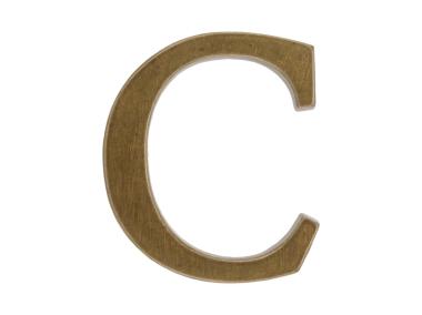 Zdjęcie: Litera aluminiowa "C" 105 mm brąz transparent METRO