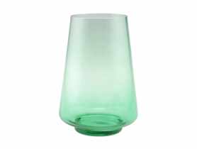 Wazon szklany Ingrid green, h 25 cm DECOR
