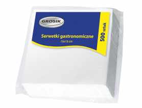 Serwetki gastronomiczne gładkie 15x15 cm - 500 szt. GROSIK