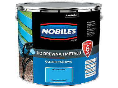 Zdjęcie: Farba ftalowa do drewna i metalu Ftalonal 10 L lazurowy NOBILES