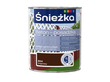 Zdjęcie: Farba akrylowa beton posadzka brąz 0,8L ŚNIEŻKA