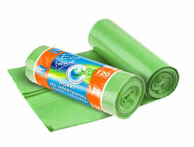 Worki na szkło Eco Trend 120 L - 5 szt. zielono-białe RAVI
