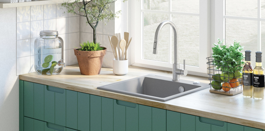 Stal kontra granit, który zlewozmywak i akcesoria wybrać do modnej kuchni? 