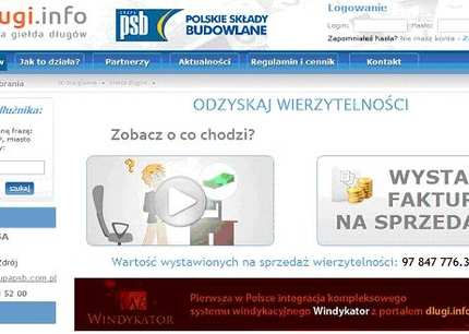 Giełda wierzytelności na stronie Grupy PSB