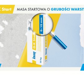 Masa gipsowa G-K Start – grubość warstwy do 10 mm 