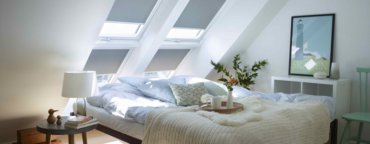 Artykuł: Rolety zaciemniające z białymi prowadnicami od Velux
